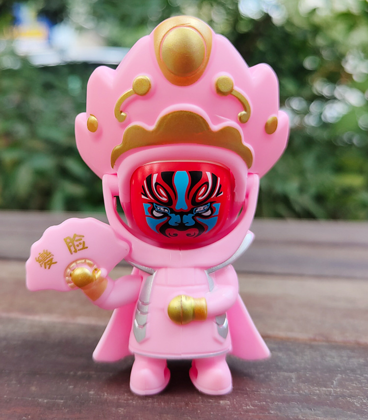 川剧变脸娃娃创意中国特色玩偶抖音同款儿童玩具批发京剧脸谱挂件