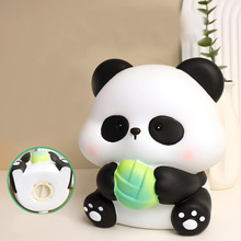 创意可爱贪吃熊猫存钱罐储蓄罐家居桌面装饰大容量儿童创意礼品