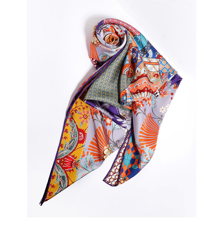 重磅18姆米桑蚕丝围巾国潮复古高档真丝礼品丝巾双面同花异色方巾