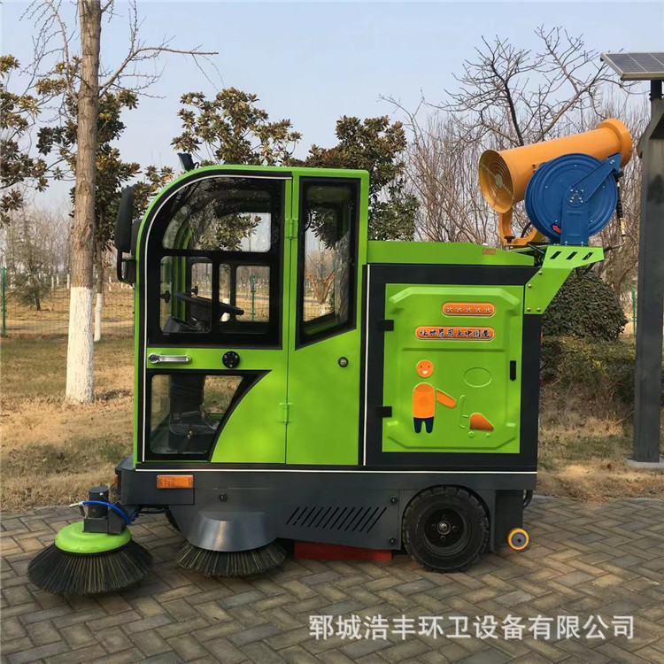 电动三轮多功能扫地车全封闭5刷道路清扫车学校小区街道扫路车