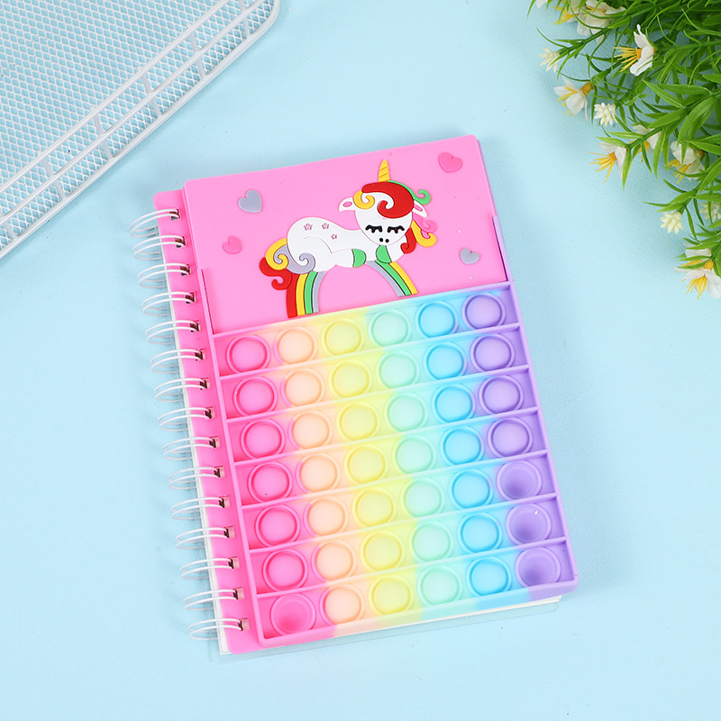 Vacuum Bubble Notebook Silicone Cartoon Rat Killer Pioneer Journal Notebook Gift Factory Direct Supply