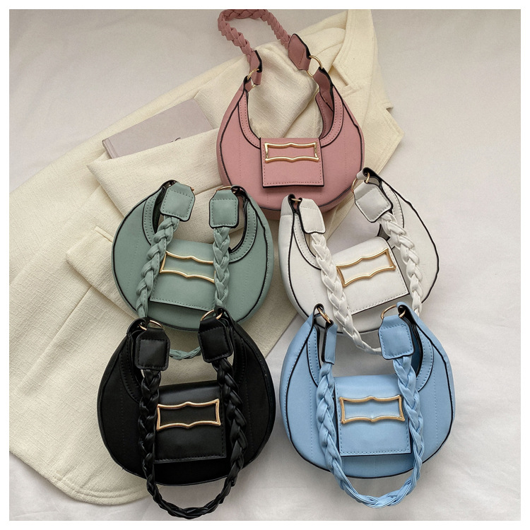 Foreign Trade Wholesale Korean Style High-Grade Woven Handbags Women's Bag 2023 Spring Fashion Underarm Shoulder Bag