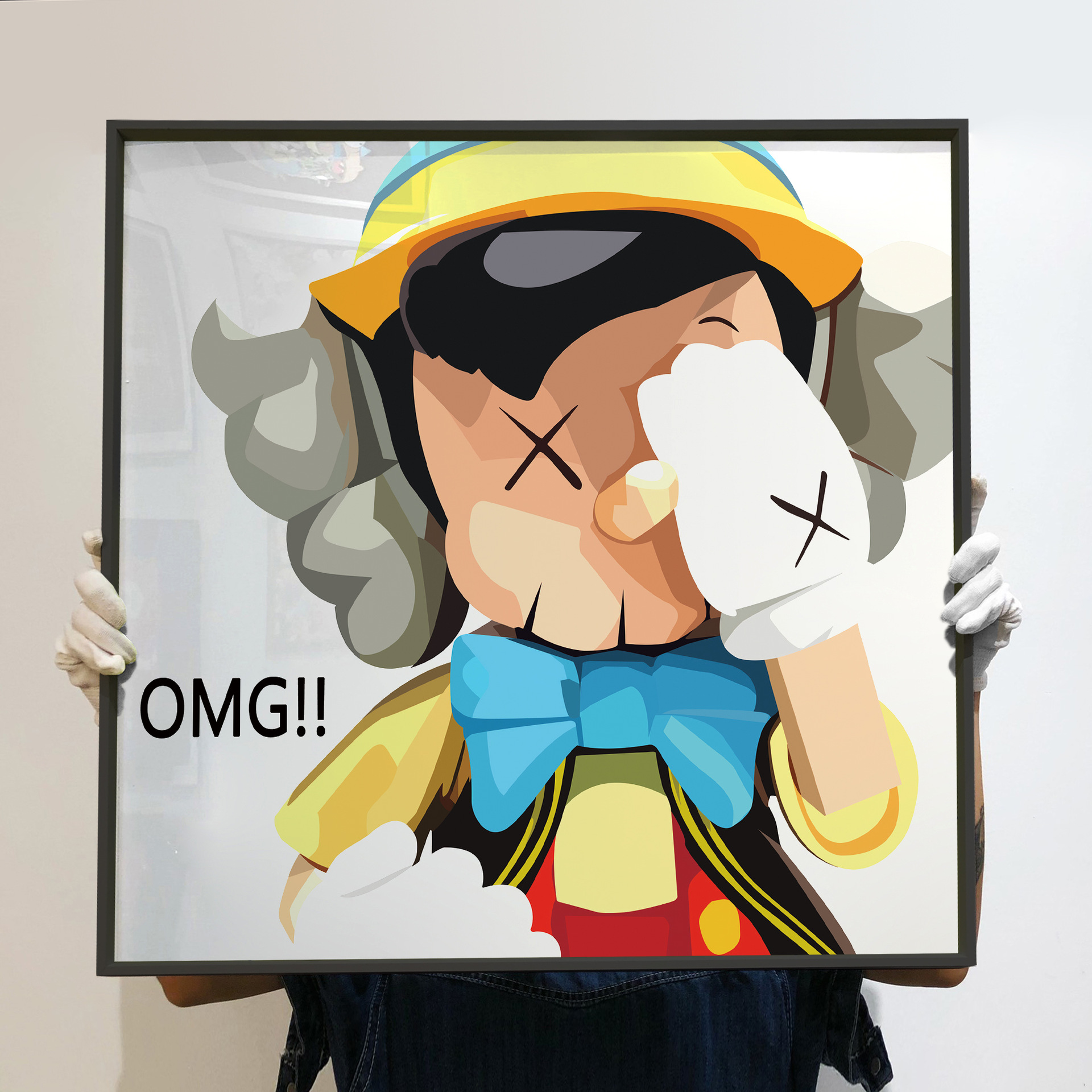 波普风卡通kaws暴力熊客厅装饰画样板房儿童房壁画潮牌工作室挂画