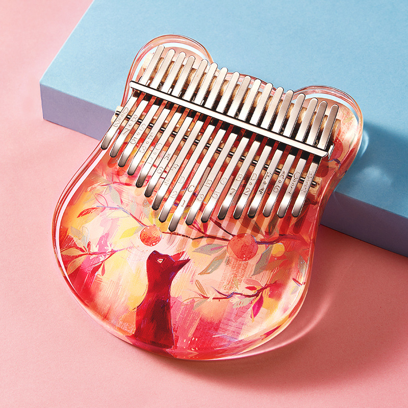 zani17音拇指琴水晶透明卡林巴21音手指琴kalimba拇指钢琴小乐器
