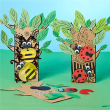 植树节活动diy自制材料幼儿园小中大班立体树叶粘贴绘画儿童了