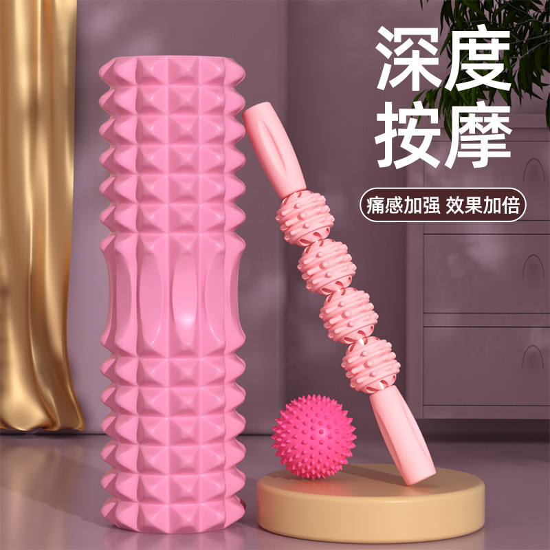 foam roller spiked club 45cm foam roller massager yoga aid leg muscle massage stick foam roller