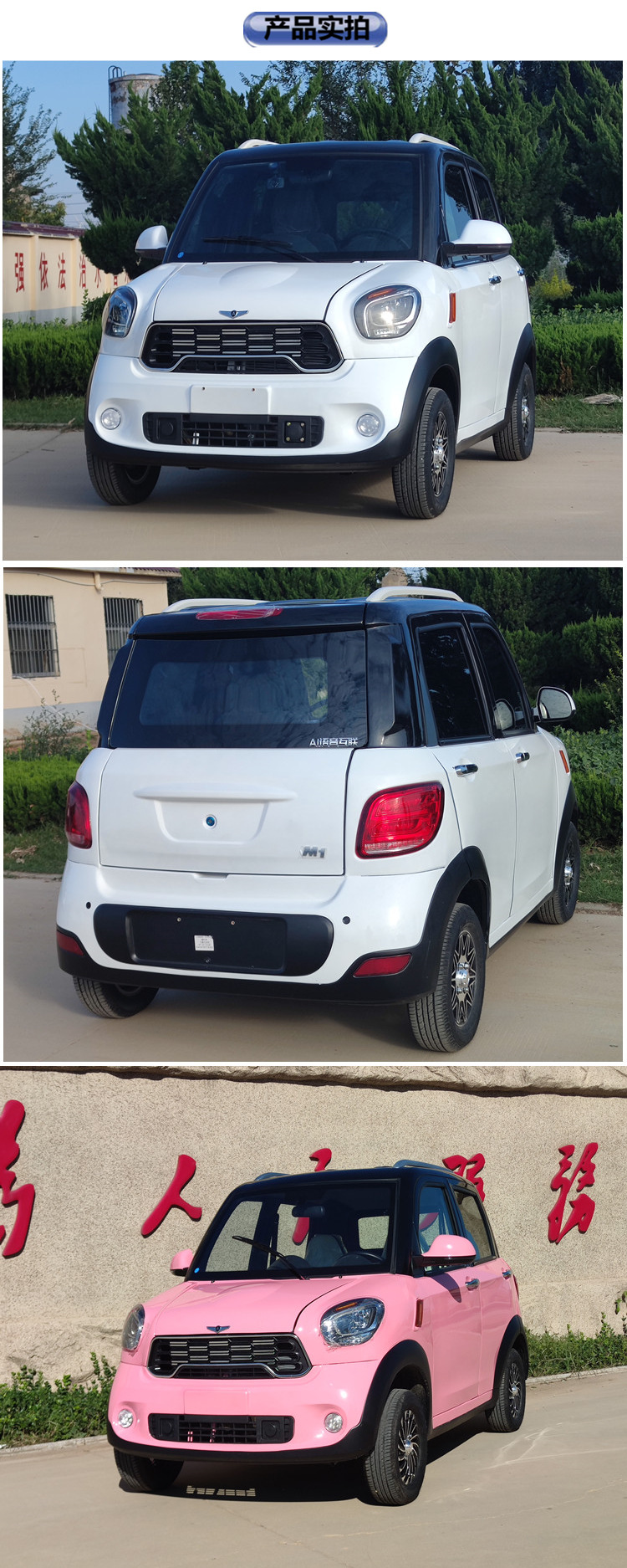 新能源电动四轮汽车 家用代步电瓶车老头乐女士新款4轮车油电两用