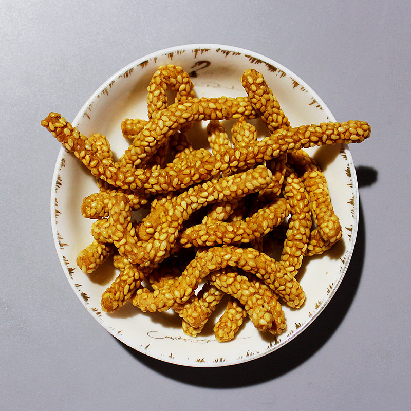 香酥芝麻条麻山药手工糕点油炸膨化超市景区特产整箱7.