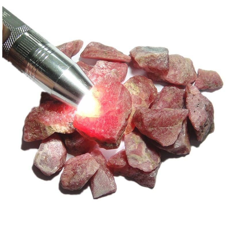 天然菱锰矿原石教学标本 阿根廷红纹原料装饰宝石工艺品 以克计价