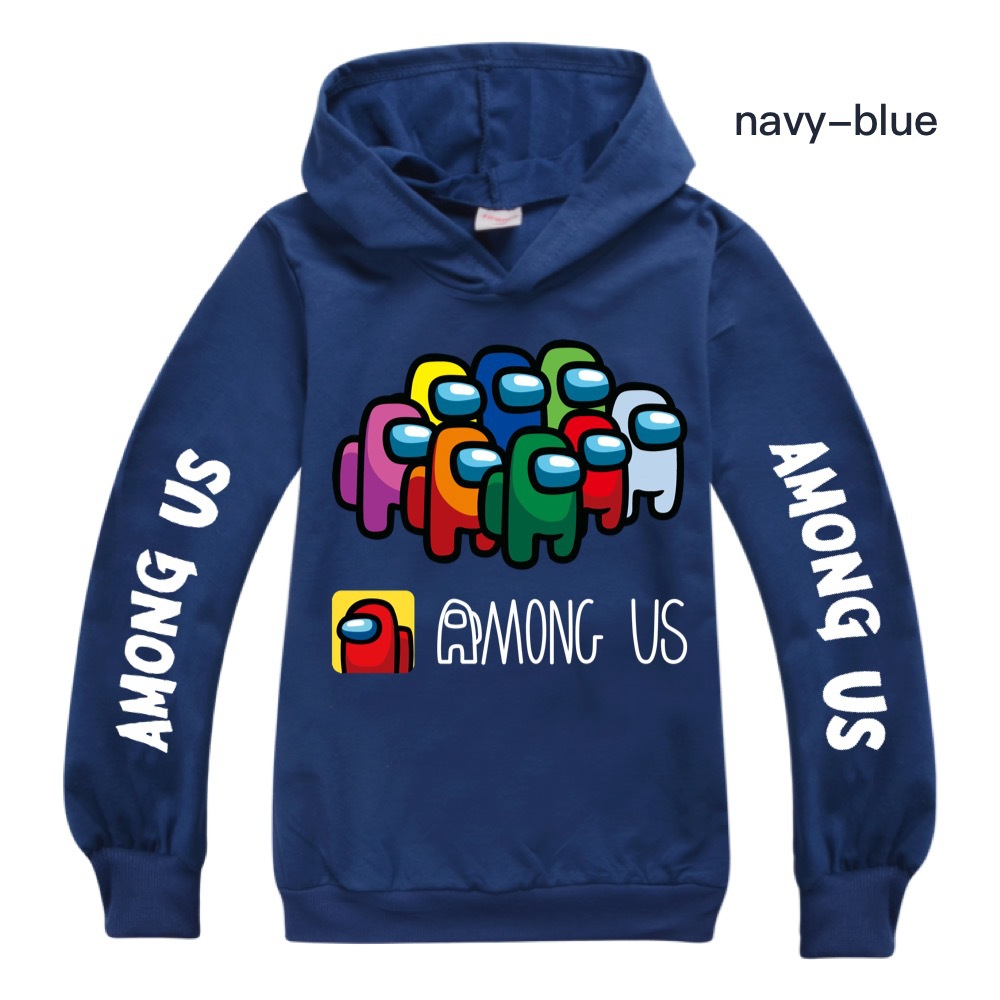 among us 跨境童装 潮流时尚 中大童男女童连帽上衣 卫衣 762xx