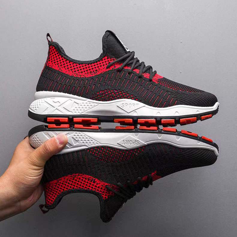 Cross-Border Foreign Trade Men's Shoes 2022 Autumn New Casual Sneaker Amazon plus Size Breathable Mesh Running Shoes