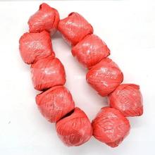 红色包装绳 尼龙捆扎带 包装带 玻璃丝绳索 圆球状打包绳 批发