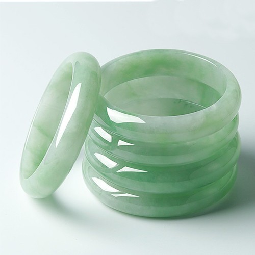 天然正品缅甸玉手镯翡翠色a货冰种浅绿手镯子女款玉石器特价包邮