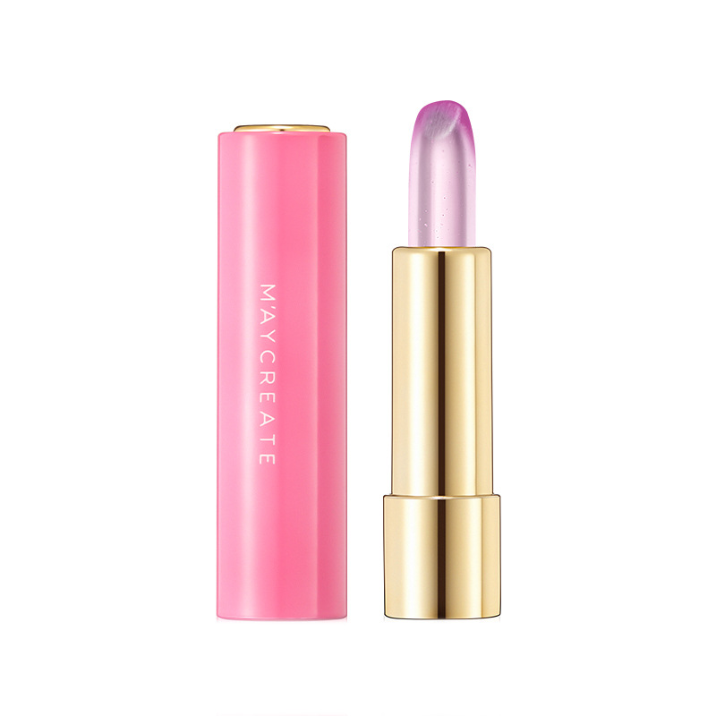 Bodybuilding creative gradient lipstick moisturizing gold foil temperature-sensitive color-changing lipstick female natural improvement color lip balm image