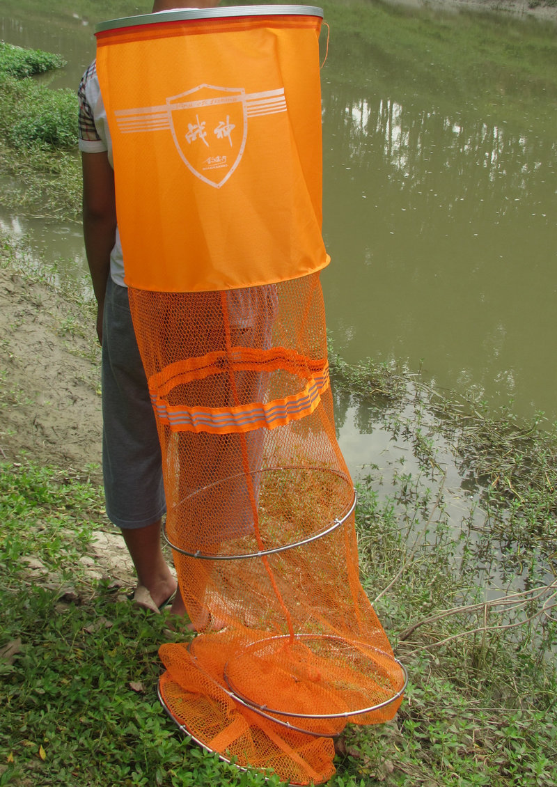 涂胶防挂简易渔护 西平钓鱼鱼护 不锈钢双环鱼护鱼网带防跳网批发