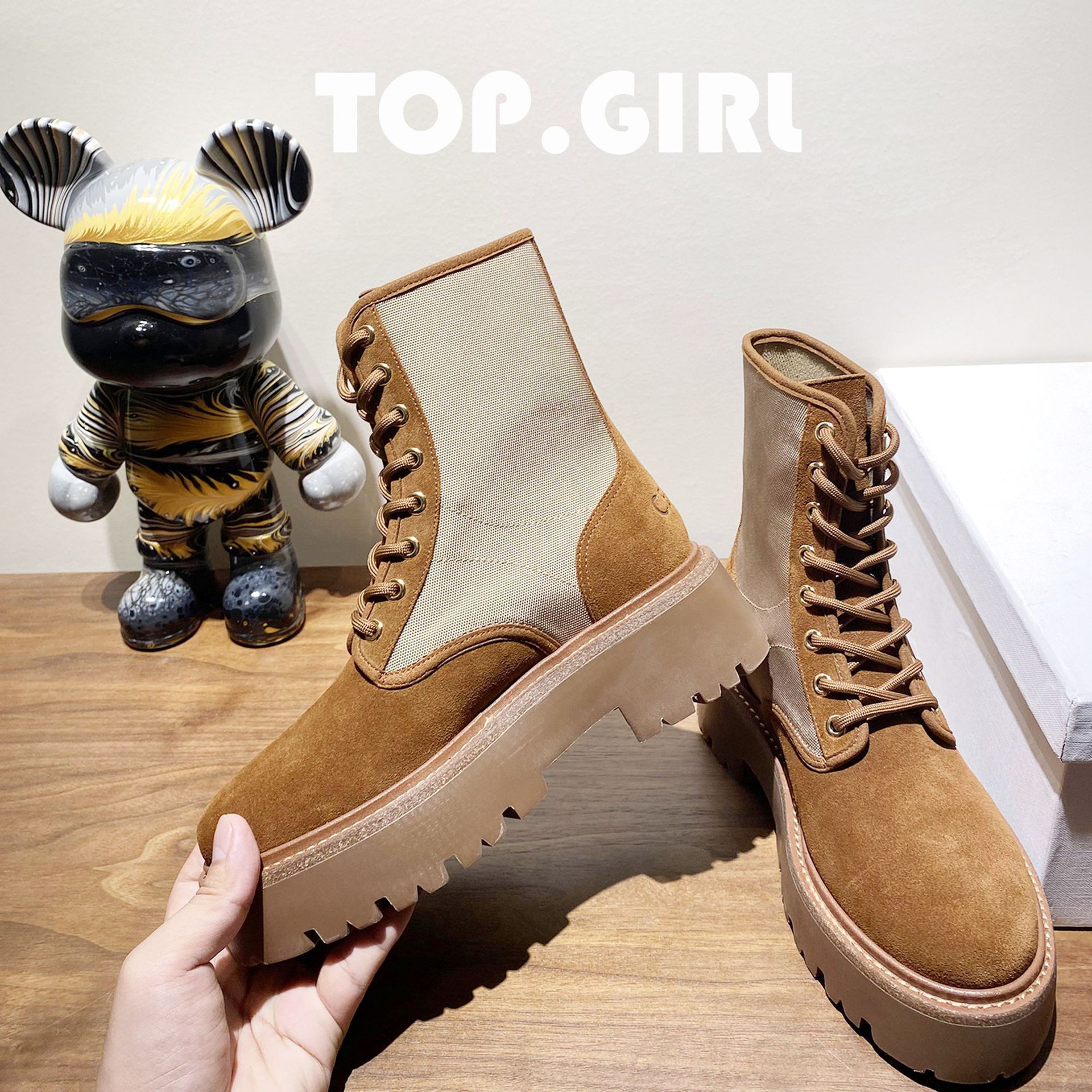 arc de triomphe dr. martens boots women‘s si lin 2023 autumn and winter retro british style ankle boots