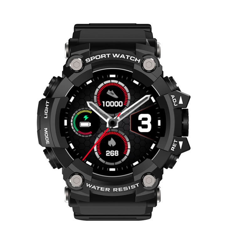 Cross-Border T6 Casio Outdoor Sport Smart Watch 1.28-Inch Full round IP68 Waterproof Multiple Sport Mode