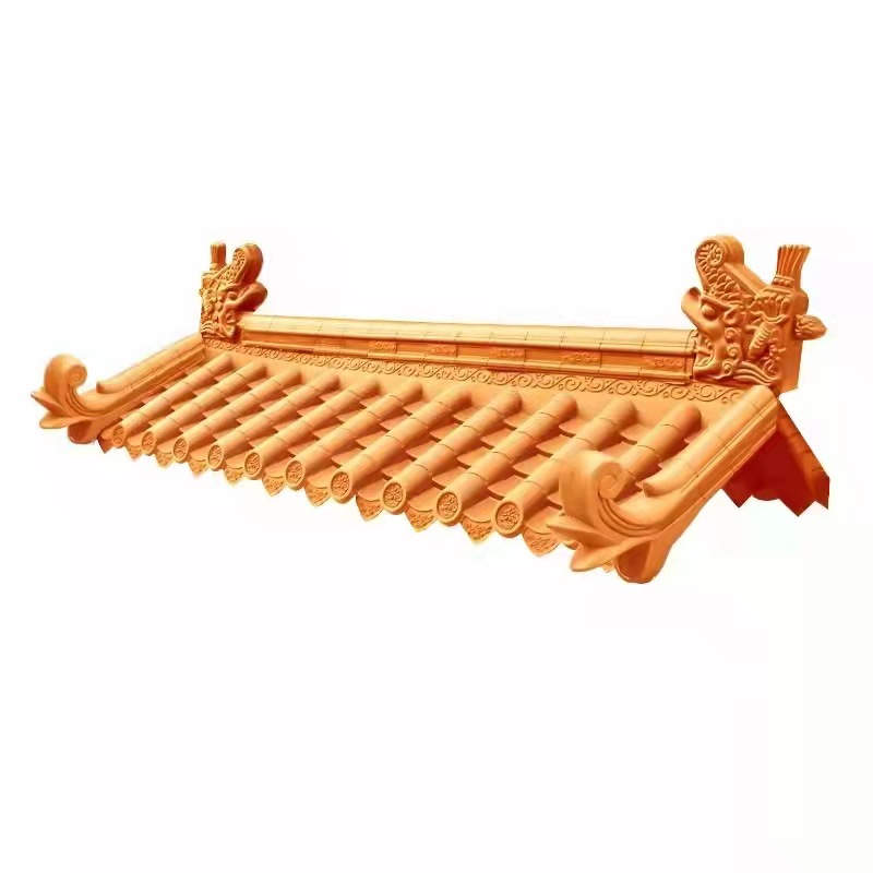 红色仿古一体瓦琉璃瓦古建门头瓦塑料加厚装饰瓦仿古屋檐瓦片屋顶