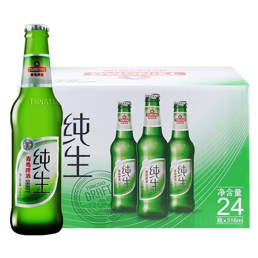 小瓶青岛纯生-纯生小瓶316ml*24瓶青岛纯生8度