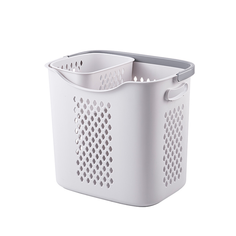 Japanese Style Laundry Basket Bathroom Dirty Clothes Storage Basket Storage Rack Plastic Clothes Basket Storage Bucket Frame 0594