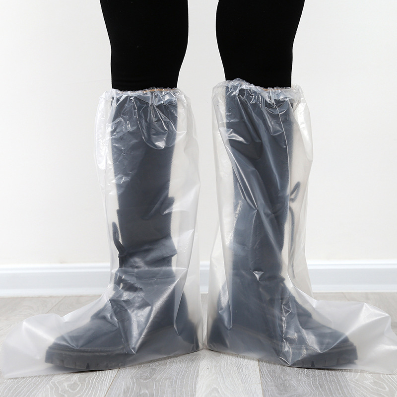 Disposable Shoe Cover Waterproof Shoe Cover Rainy Day Thickened Long Tube Booties Boot Cover Outdoor Drifting Plastic Boot Cover Boot Cover Wholesale