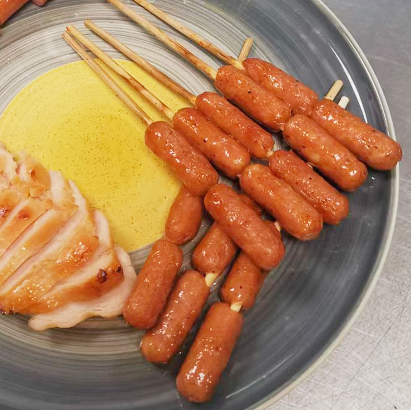 荷美尔迷你拉丁肠串一口香肠串热狗烤肠商用冷冻半成品1kg约50串
