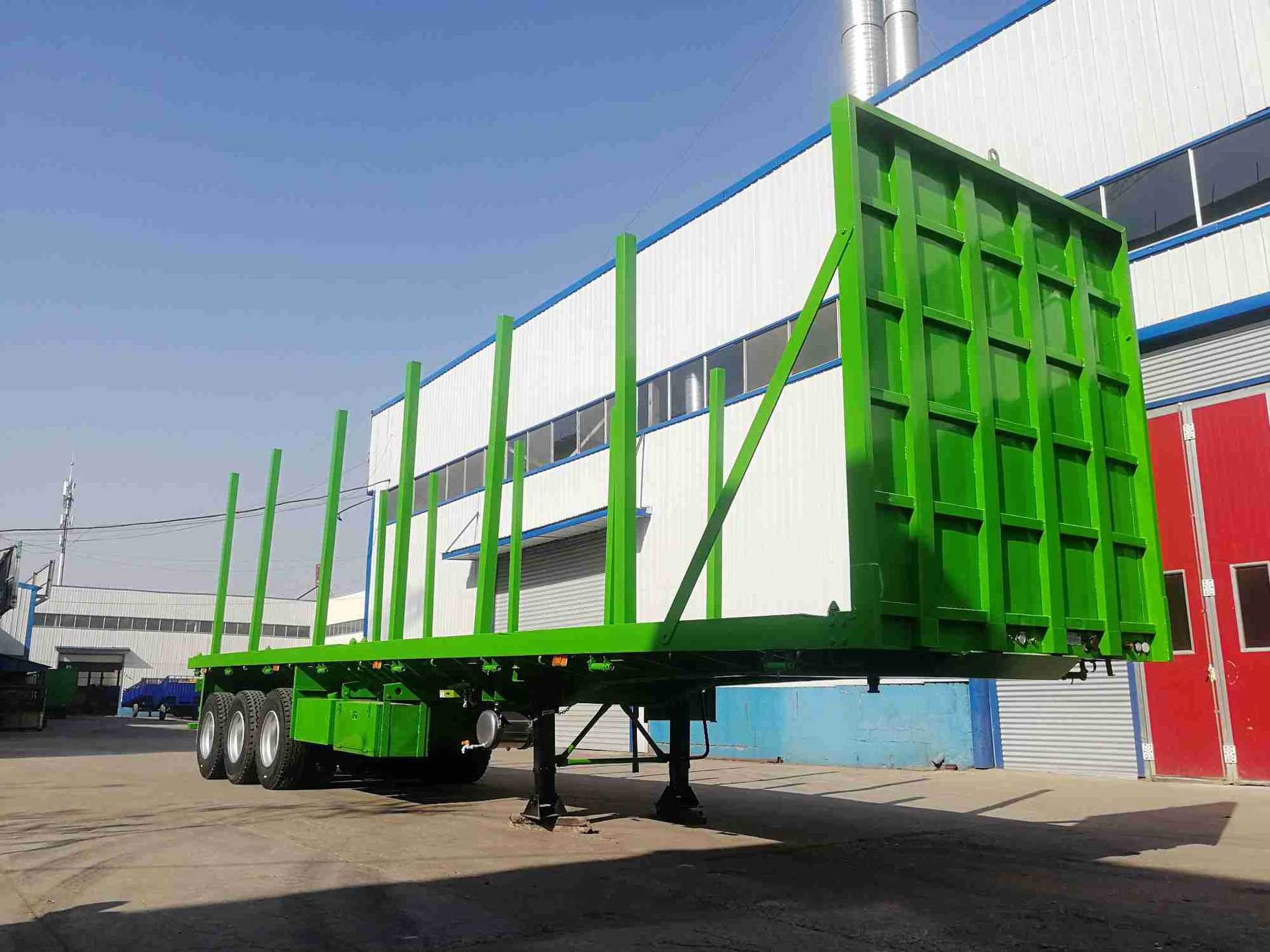 木材运输半挂车 拉集装箱木材多用途半挂车