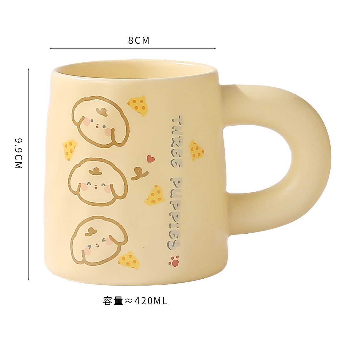 Cartoon Porcelain Cup Coffee Cup Mug Ins Breakfast Milk Couple Water Cup Cute Bear Pattern Cup with Hands