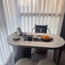 现代极简岩板家用小户型茶台椅组合阳台功夫泡茶桌办公室轻奢茶桌