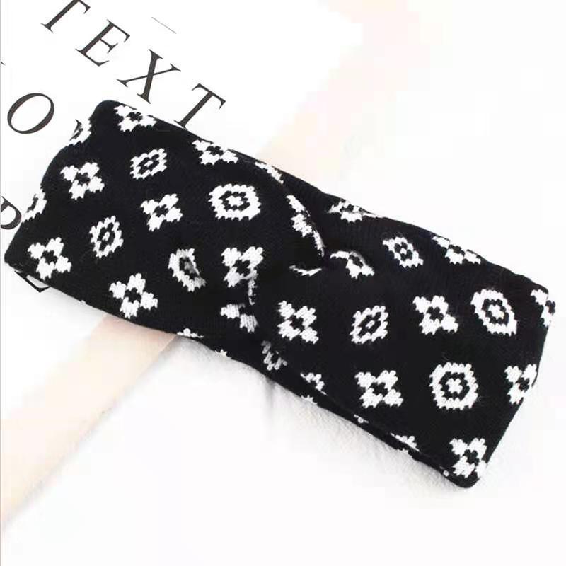 New Mid-Ancient Hair Band Presbyopic Knitted Cross Hair Band Women's Wide-Brimmed Wool Headband Autumn and Winter Outing European and American Hair Accessories