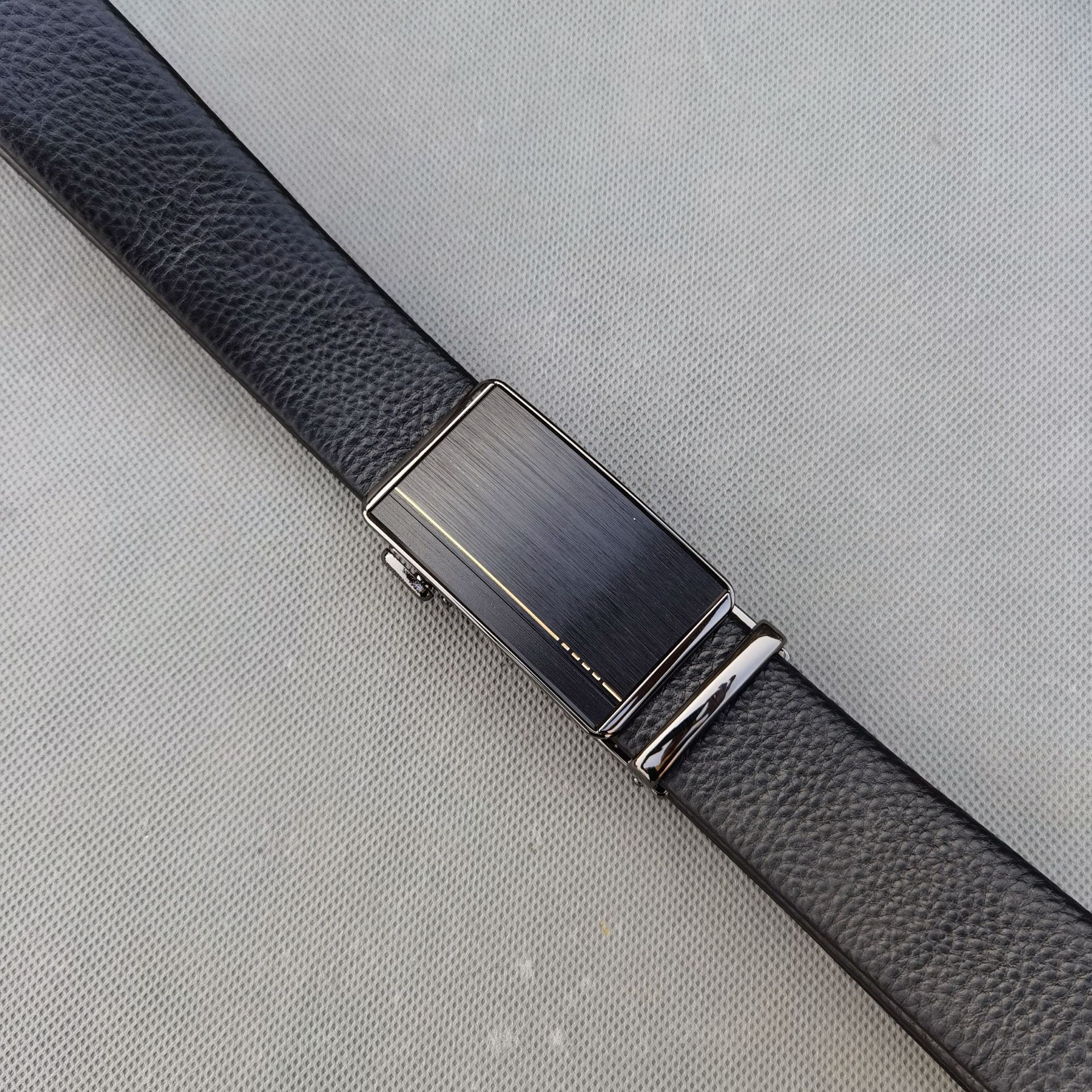 头层牛皮自动扣男士西装正装皮带 商务男上班简约皮带3.5cm宽