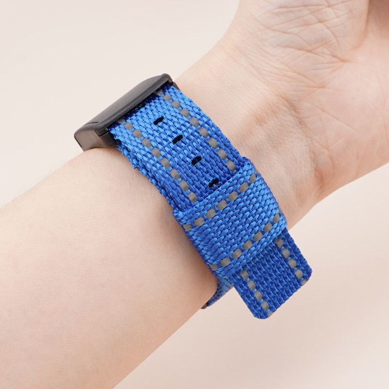 亚马逊ebay热卖尼龙按压扣可调节 applewatch8表带适用于苹果腕带