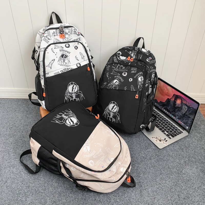 2023 New Backpack Men's Fashion Brand Early High School Student Schoolbag Large Capacity Wear-Resistant Computer Bag Factory Wholesale