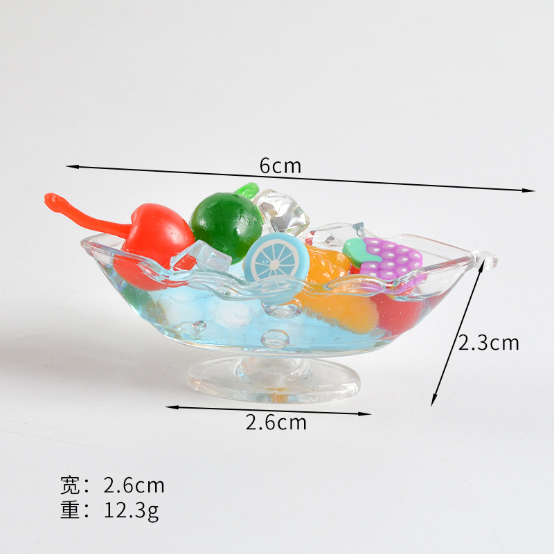 New Simulation Fruit Fishing Dessert Pendant Sweet Wind Simulation Iced Cherry Strawberry Candy Toy Fruit Tea Ornaments