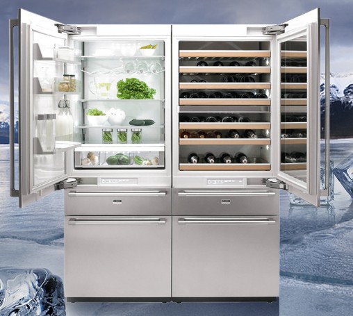 瑞典asko组合对开门带酒柜冰箱 酒柜/冷冻冰箱 fhiaba酒柜冰箱