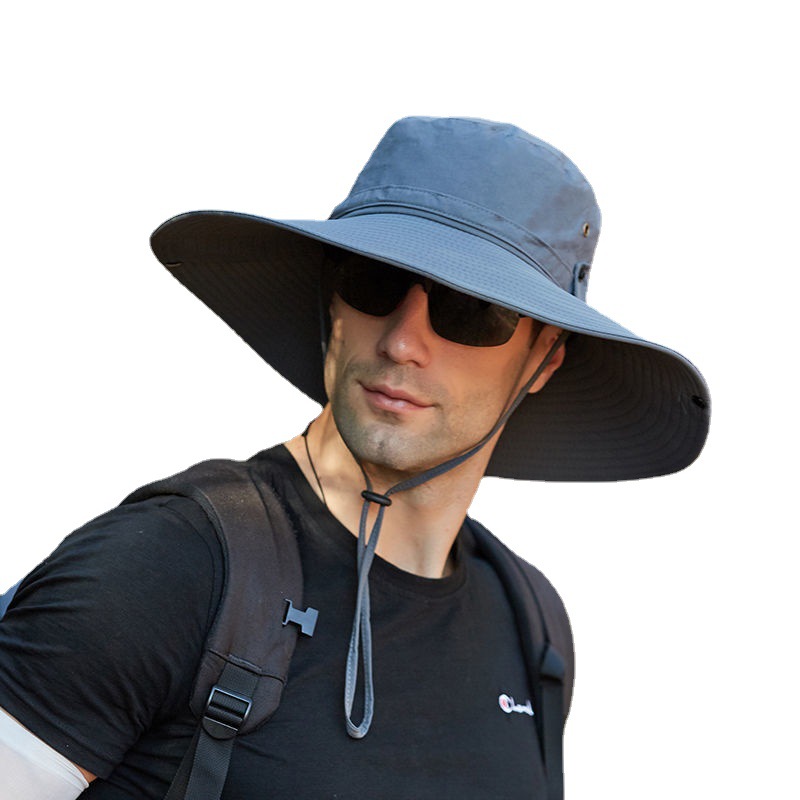 Outdoor Bucket Hat Summer Hat Men's Summer Leisure Climbing Sun Protection Fishing Cap UV Protection Sun Hat