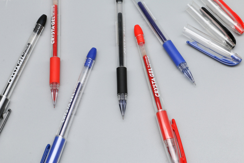 日本白金gb-200钻石笔芯学生考试用中性笔批发0.5mm全针管红黑蓝