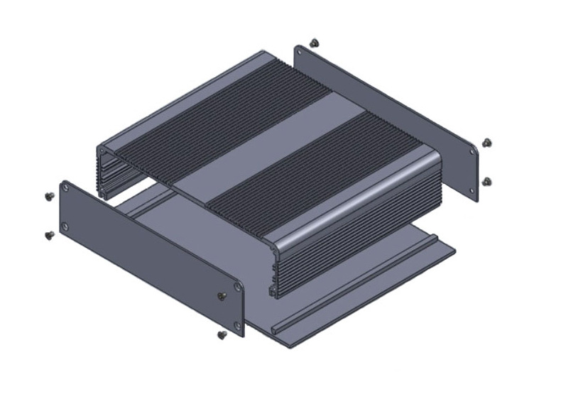 铝合金壳体机箱铝壳铝盒电源控制器204x48diy电池盒仪器仪表机壳