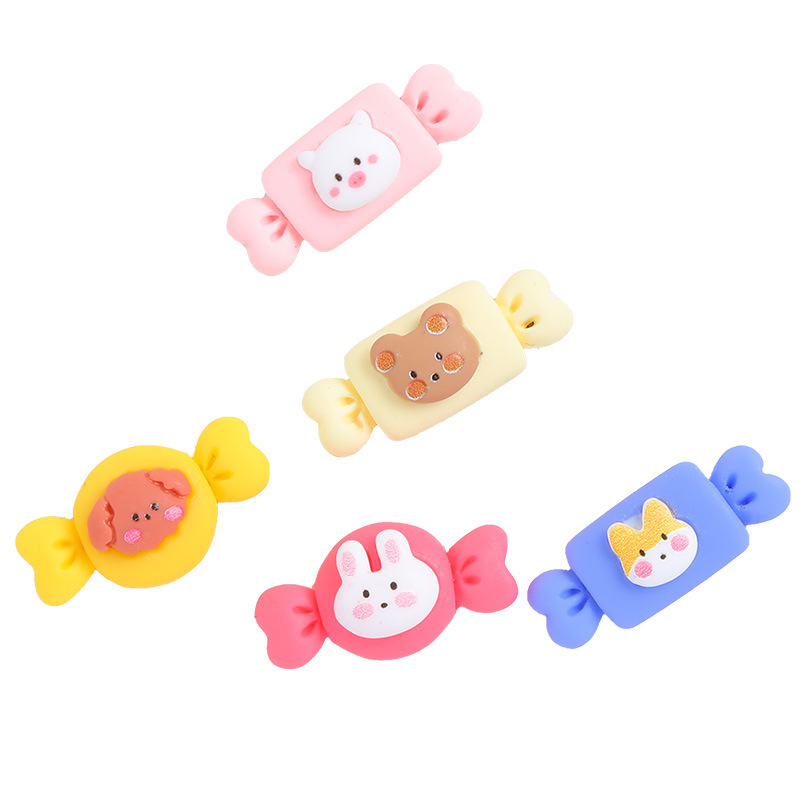 Cartoon Cute Animal Toffee DIY Cream Glue Phone Case Material Package Handmade Hair Accessories Resin Accessories