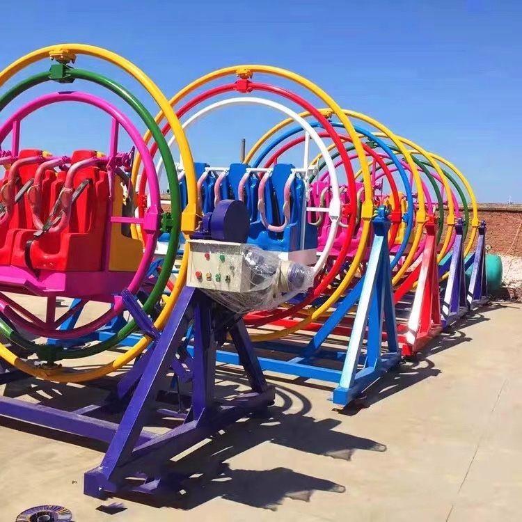 网红景区游乐设备三维翻滚太空椅户外公园摆摊太空环儿童电动玩具