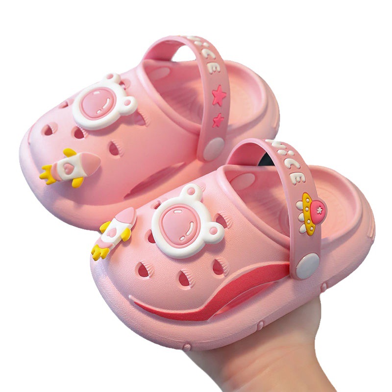 Children's Slippers Summer New Cute Bear Baby Girl Shoes Boys Soft Bottom Non-Slip Home Bathroom Inner Sandals