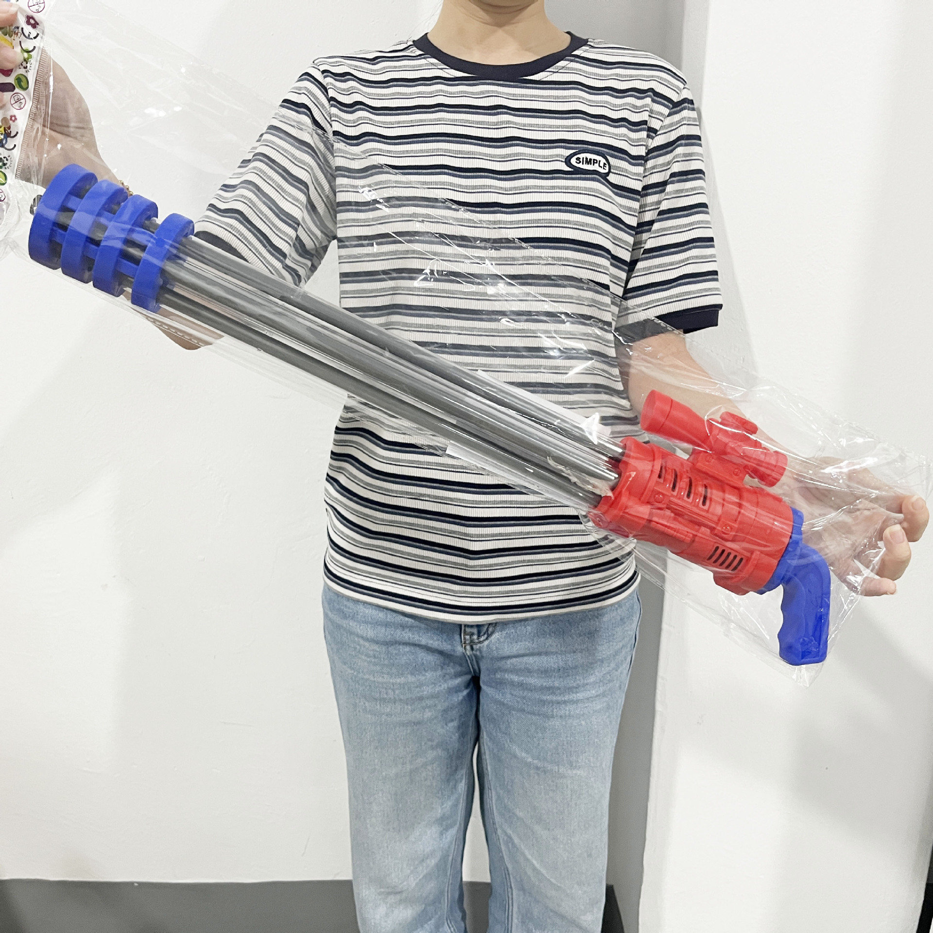 夏日大作战儿童5管喷头抽拉式水炮水枪大水量远射程户外游戏玩具