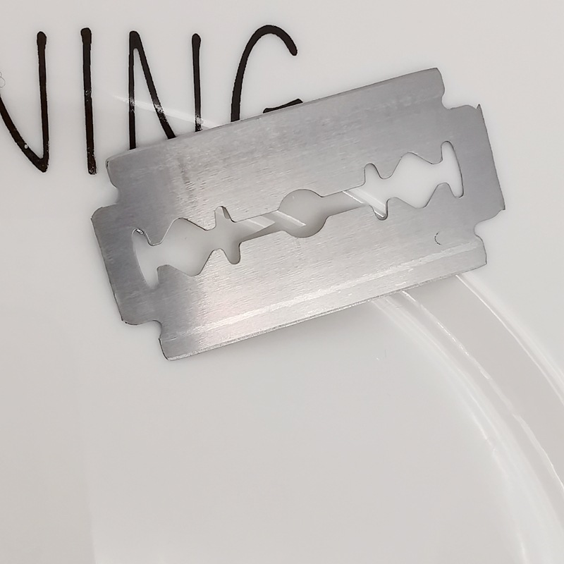 不锈钢刮毛刀片 刮胡子刀片 削发梳备用刀片 一盒5片