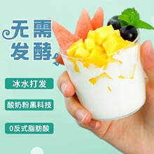 广禧原味酸奶粉无需发酵手工自制拉丝老酸奶饮品店商用水果捞用