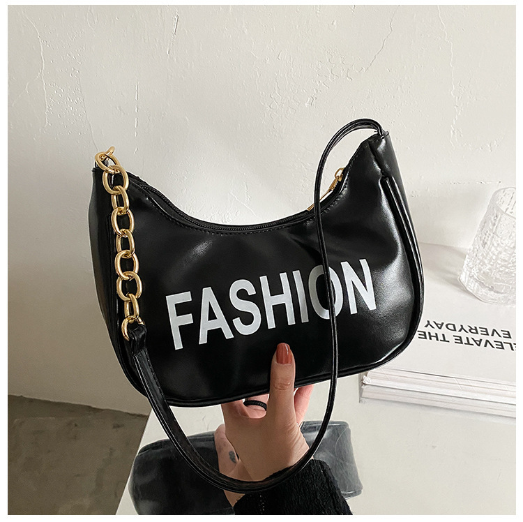 INS Japanese Style Harajuku Shoulder Bag Bag 2022 New Girls Letters Underarm Bag Student All-Match Casual Shoulder Bag