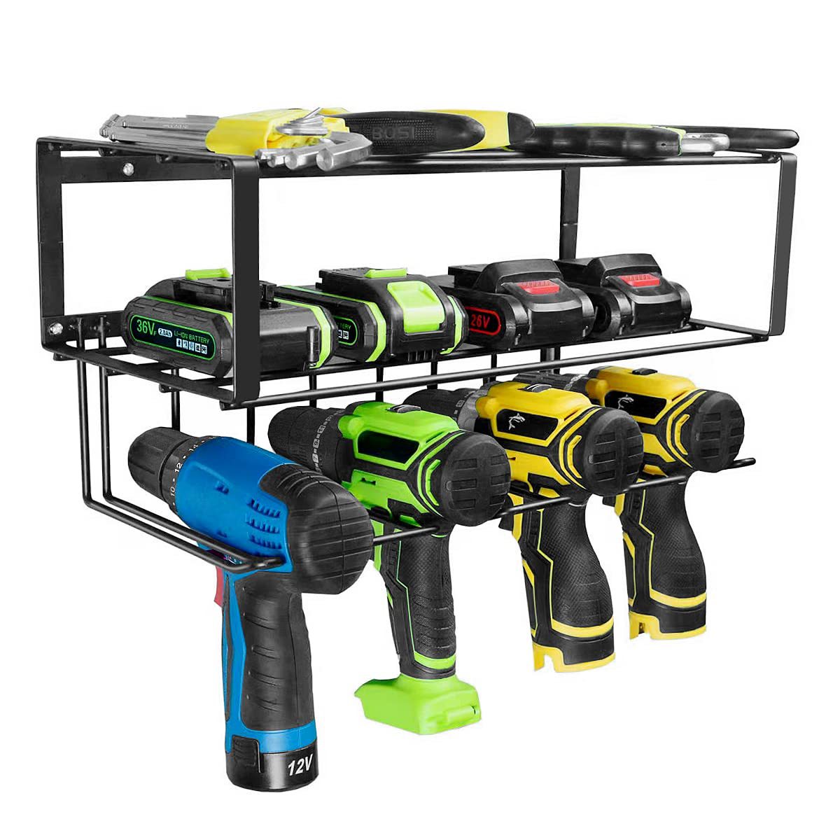 挂壁式储物架电动工具收纳架电钻支架储物置物架电动工具收纳盒
