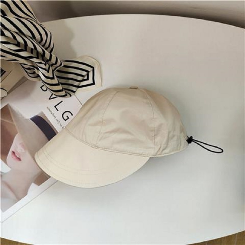 Zhao Lusi Same Sun Hat Children's Summer Korean Drawstring Lightweight UV Protection Sun-Proof Face Cover All-Matching Fisherman Hat