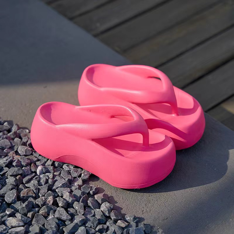 厚底eva人字拖女夏日凉拖外穿时尚百搭增高显白防臭防滑凉拖鞋