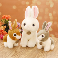 仿真兔子玩偶布娃娃可爱灰色兔兔公仔小白兔毛绒玩具女生安抚抱枕
