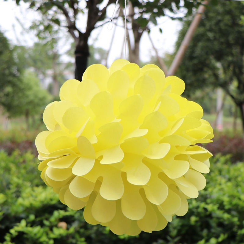 厂家现货婚庆装饰彩色牡丹花球 纸花球 婚房装饰花球批发4寸-12寸